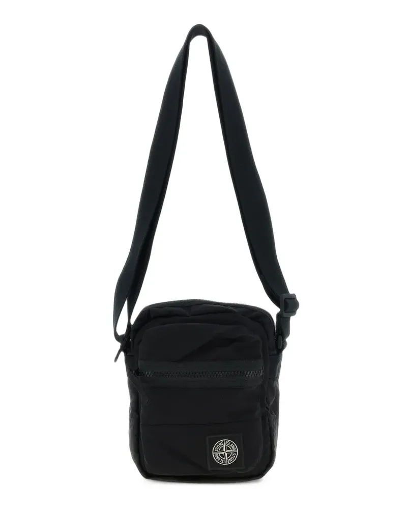 Stone Island logo-patch messenger bag - Schwarz Schwarz