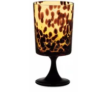 Weinglas mit Leoparden-Effekt