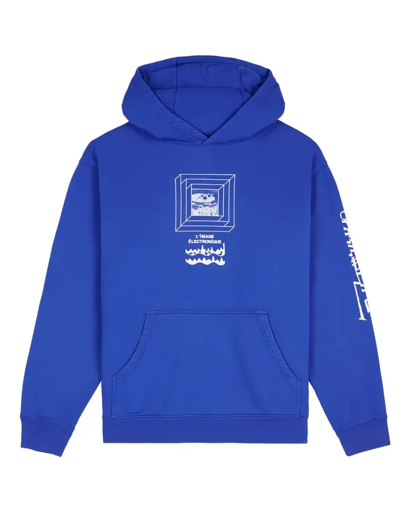 Brain Dead Electronique Hoodie - Blau Blau
