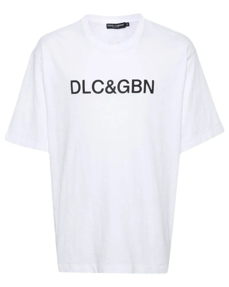 Dolce & Gabbana T-Shirt mit Logo-Print - Weiß Weiß