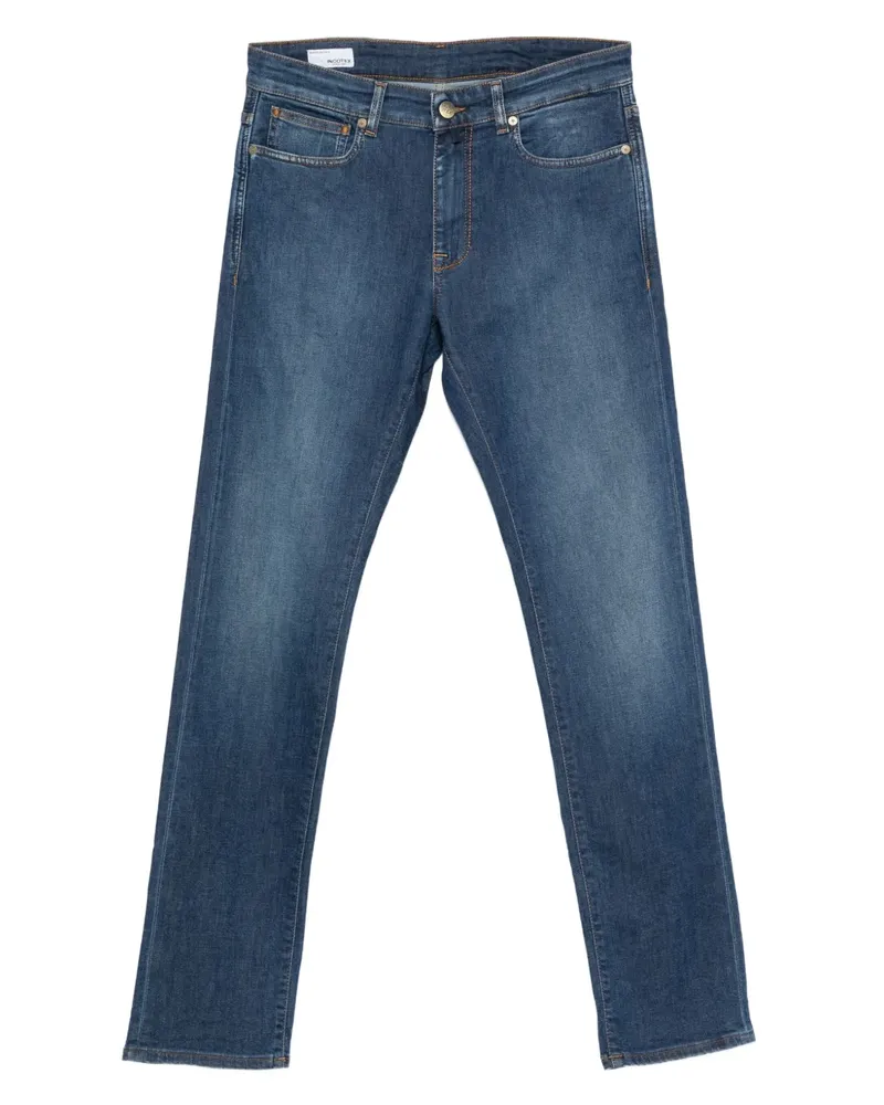Incotex Jeans mit Logo-Patch - Blau Blau