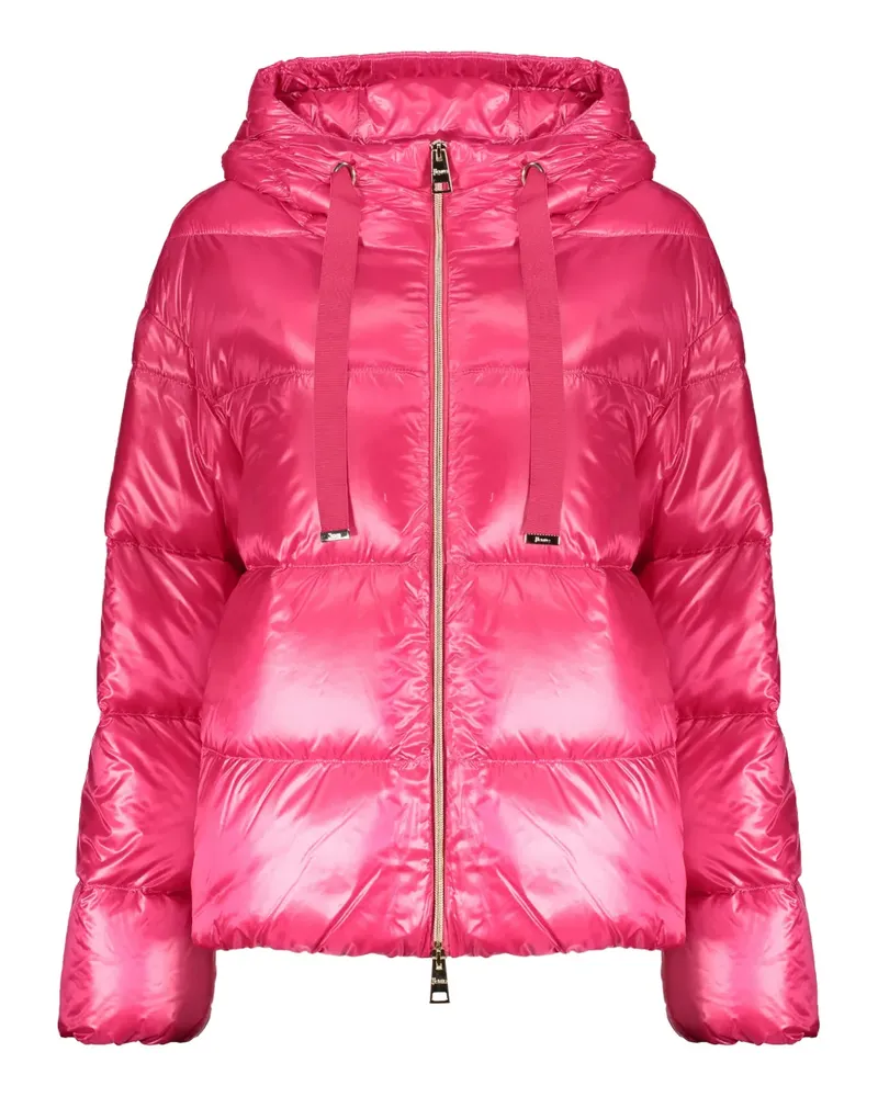 Herno logo-patch padded jacket - Rosa Rosa
