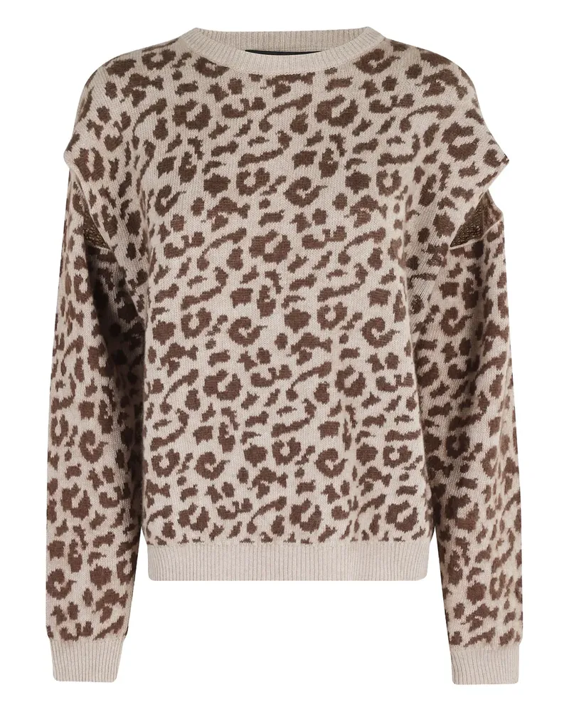 Federica Tosi Pullover mit Leoparden-Print - Braun Braun