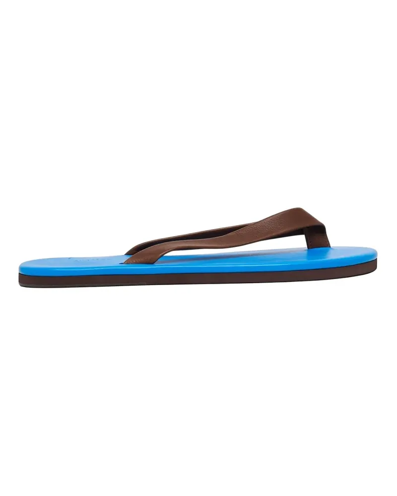 AURALEE soft leather flip-flops - Blau Blau