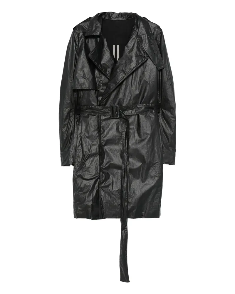 Rick Owens Mantel mit Gürtel - Schwarz Schwarz