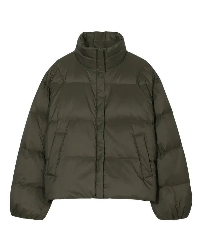 Closed quilted high-neck jacket - Grün Grün