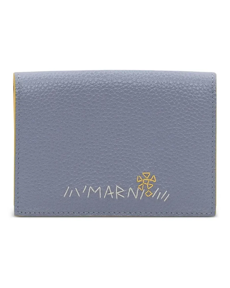 Marni trifold leather wallet - Blau Blau