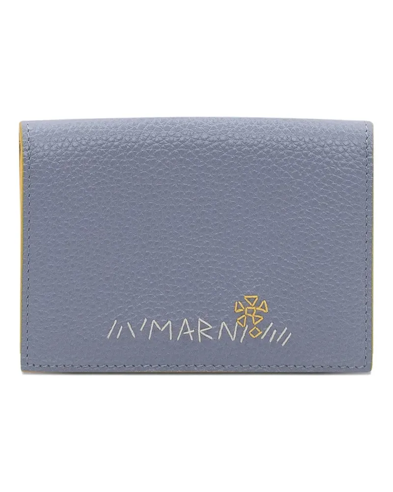 Marni trifold leather wallet - Blau Blau