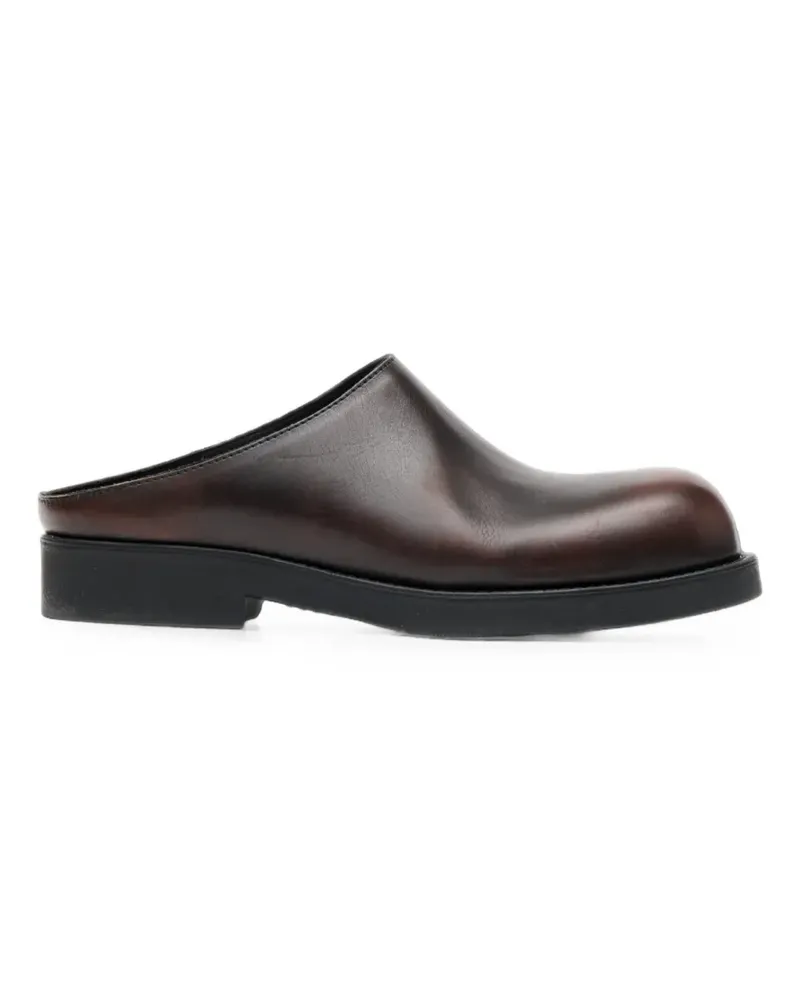 Maison Margiela round-toe leather mules - Braun Braun