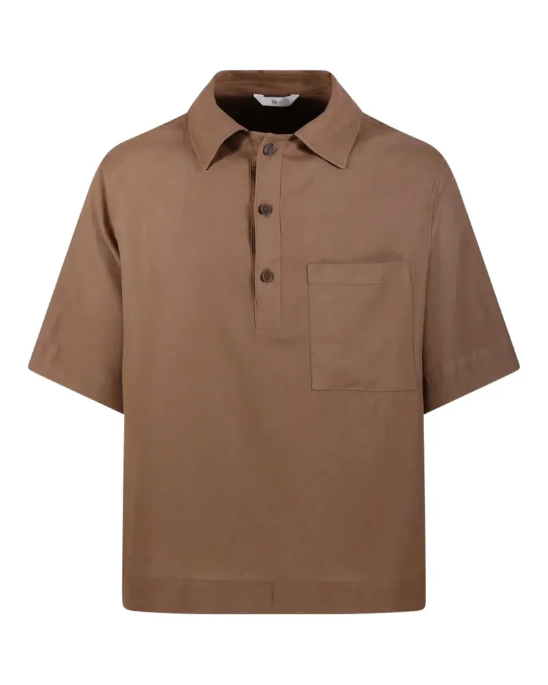 Hevò pocket short-sleeve polo shirt - Braun Braun
