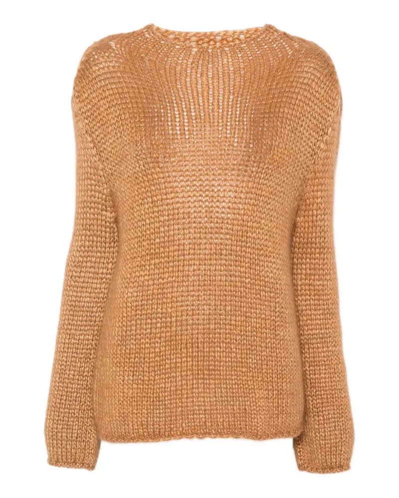 forte_forte Grob gestrickter Cardigan - Braun Braun