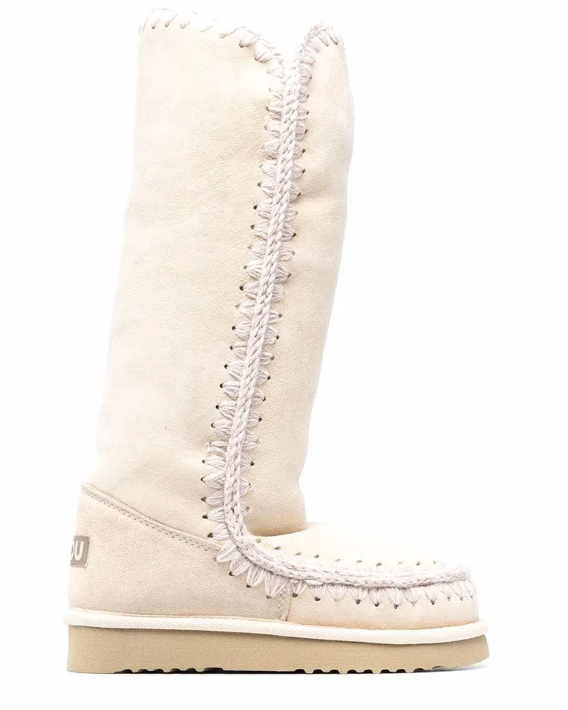 Mou Stiefel aus Schafsleder - Nude Nude