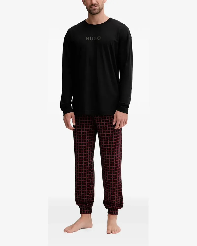 HUGO BOSS Langärmeliger Pyjama - Schwarz Schwarz