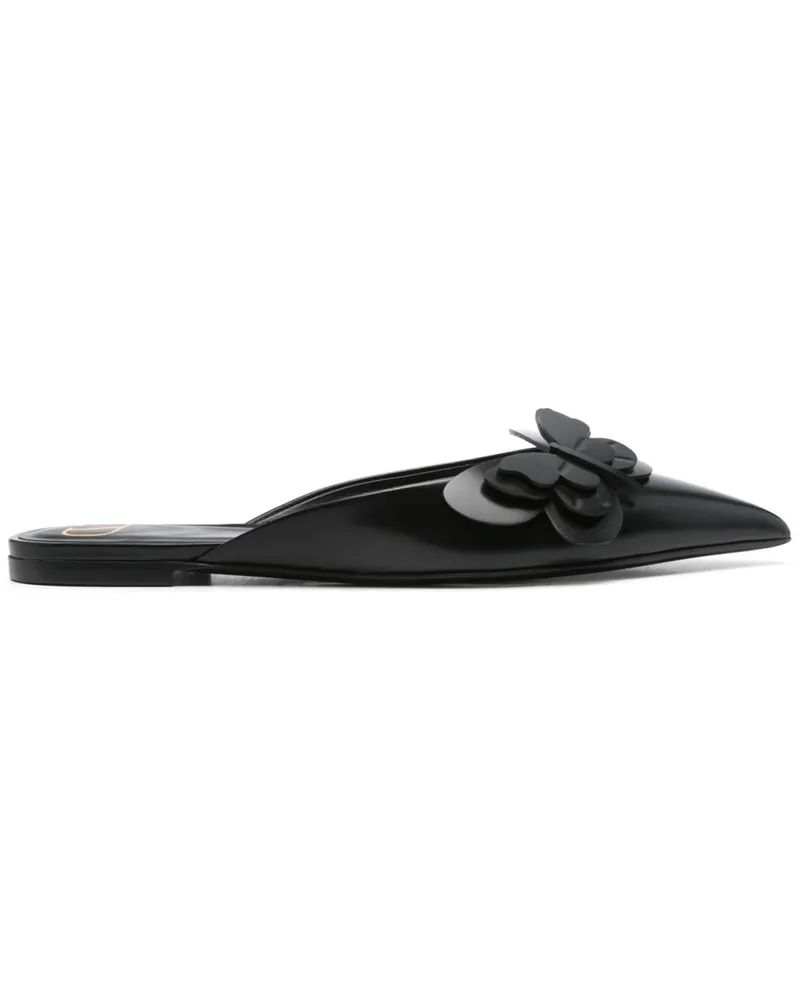 Valentino Garavani Slipper mit Schmetterling-Applikation - Schwarz Schwarz