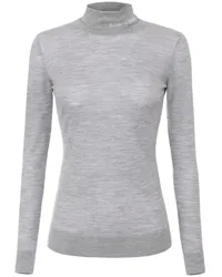 Elisabetta Franchi Semi-transparenter Rollkragenpullover Grau