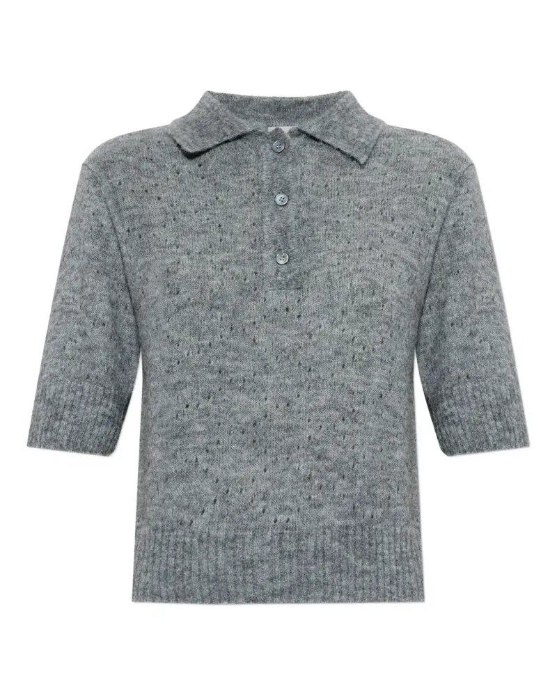 Paul & Shark perforated-knit polo top - Grau Grau