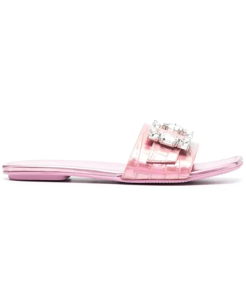 Stuart Weitzman Pantoletten mit Schnalle - Rosa Rosa