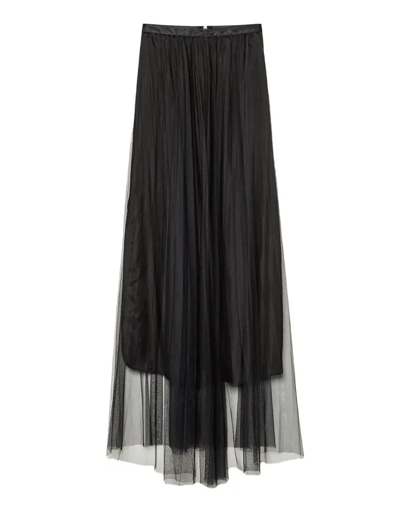 forte_forte pleated tulle skirt - Schwarz Schwarz