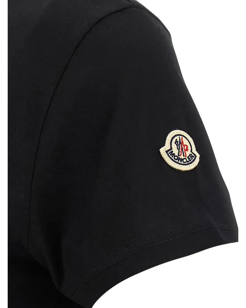 Moncler logo-patch T-shirt - Schwarz Schwarz