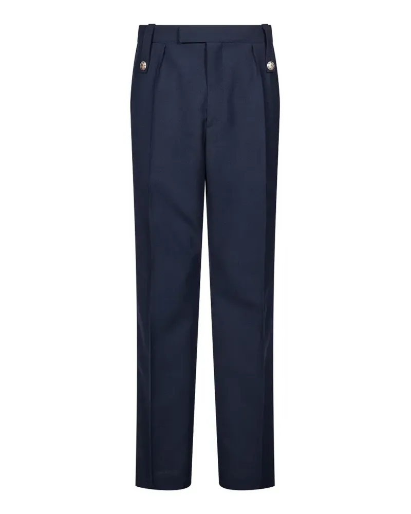 Marni button-detail pleated trousers - Blau Blau