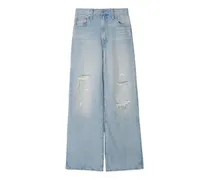 Ribcage Jeans im Distressed-Look - Blau