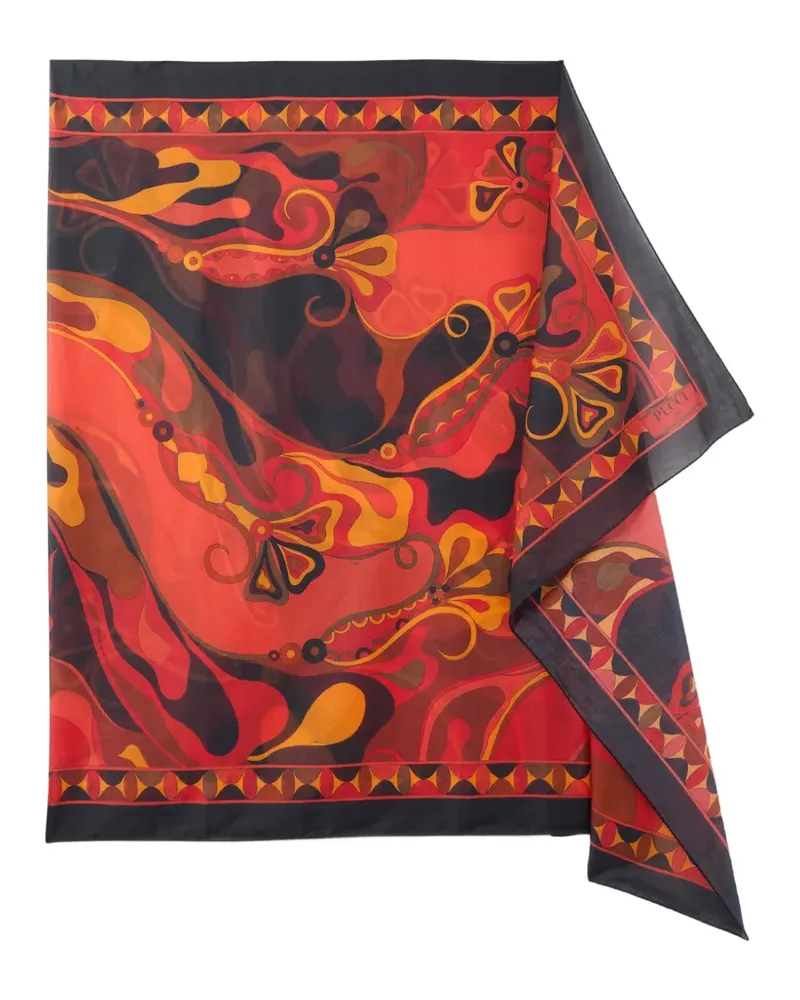 Emilio Pucci Baumwoll-Sarong mit Orchideenprint - Rot Rot