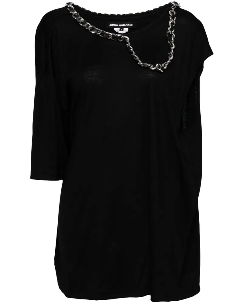 Junya Watanabe Asymmetrische Bluse - Schwarz Schwarz