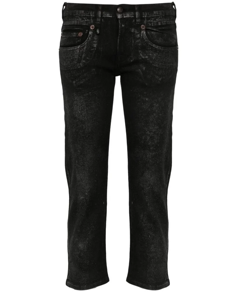 R13 Gerade Cropped-Jeans - Schwarz Schwarz