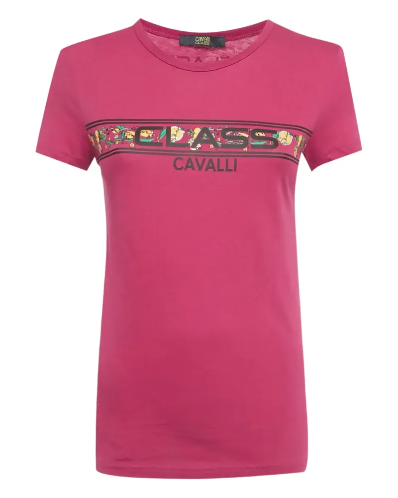 Roberto Cavalli T-Shirt mit Logo-Print - Rosa Rosa