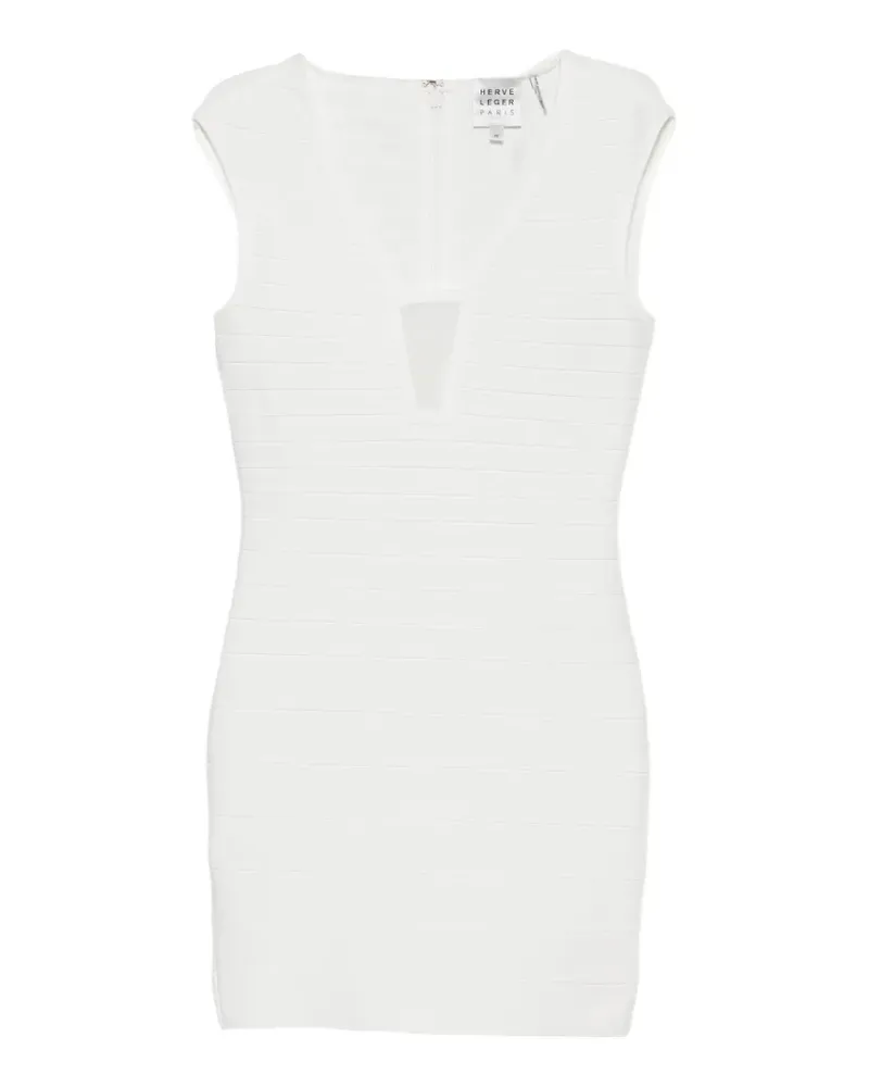 Hervé Léger Bella Minikleid im Bandage-Style - Weiß Weiß