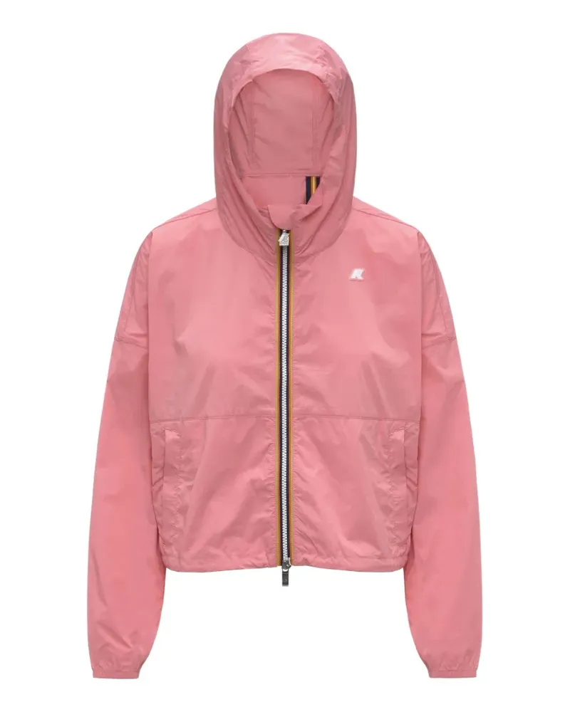 K-Way zip-up cropped jacket - Rosa Rosa