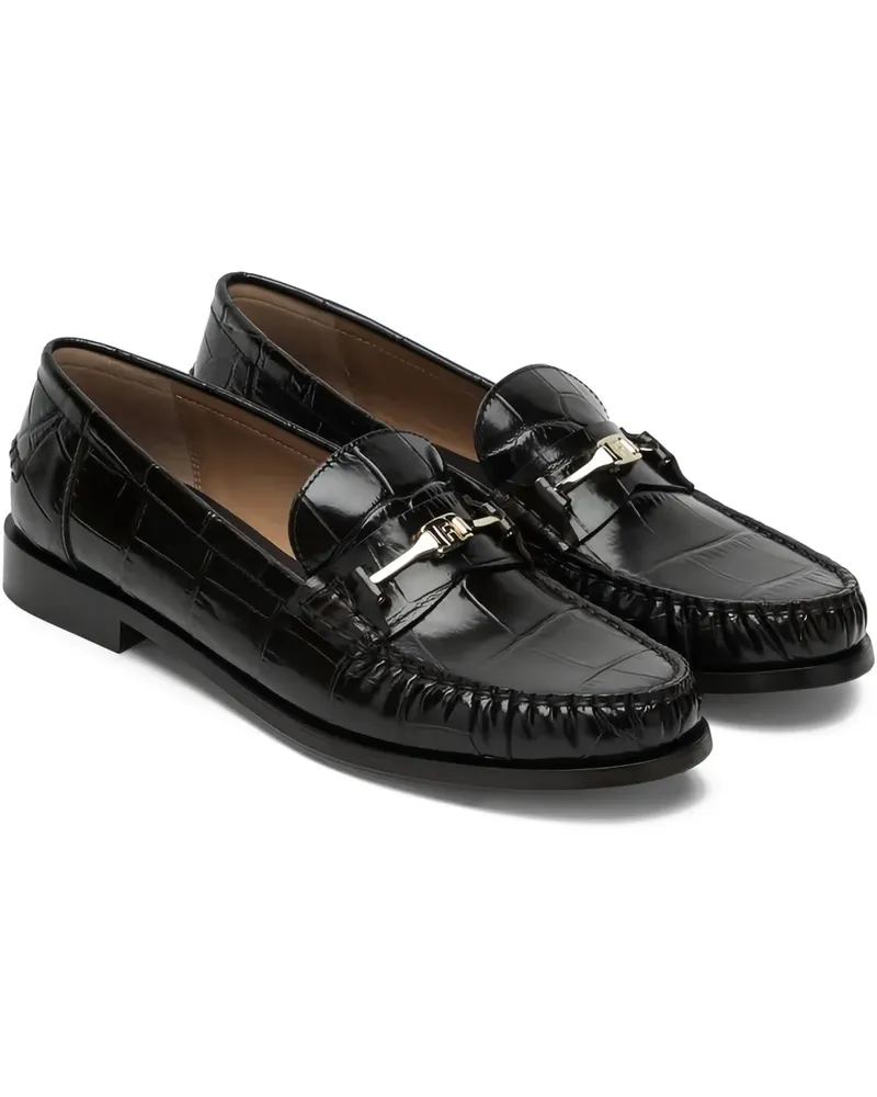 Ferragamo Harry Loafer mit Kroko-Prägung - Schwarz Schwarz