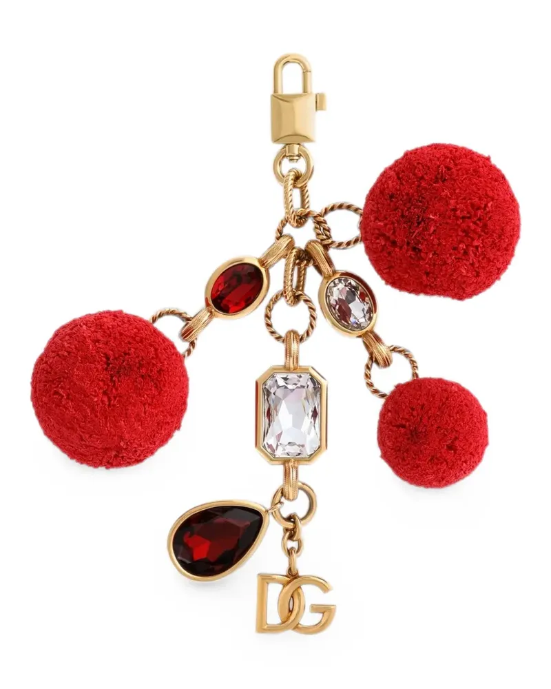 Dolce & Gabbana Metall-Schlüsselanhänger mit Charms - Gold Gold