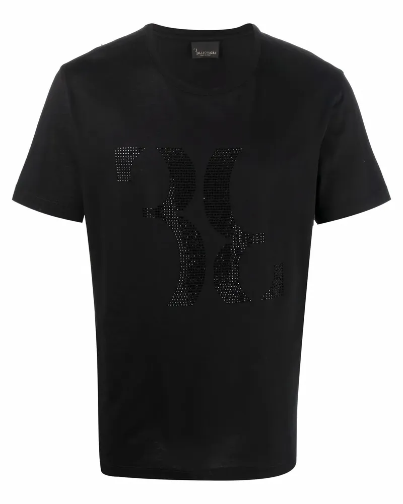 Billionaire T-Shirt mit Kristallen - Schwarz Schwarz