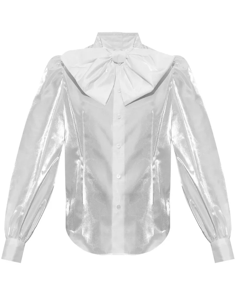 Noir Kei Ninomiya Bluse mit Schleife - Weiß Weiß