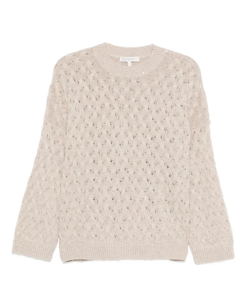 Antonelli Firenze Pullover mit Lochmuster - Rosa Rosa