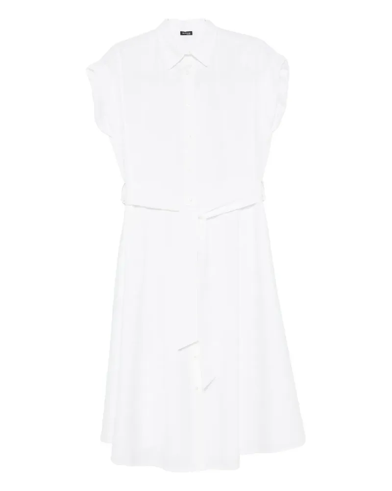 Kiton Hemdkleid mit Gürtel - Weiß Weiß