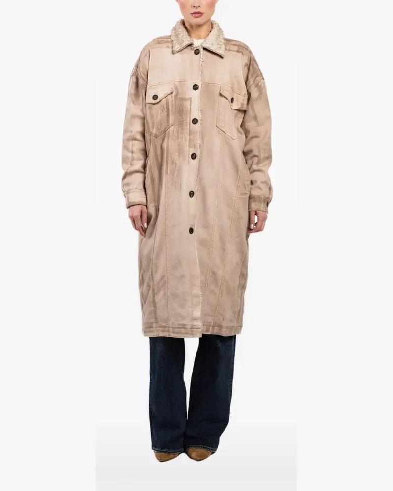 Avant Toi button-fastening coat - Nude Nude