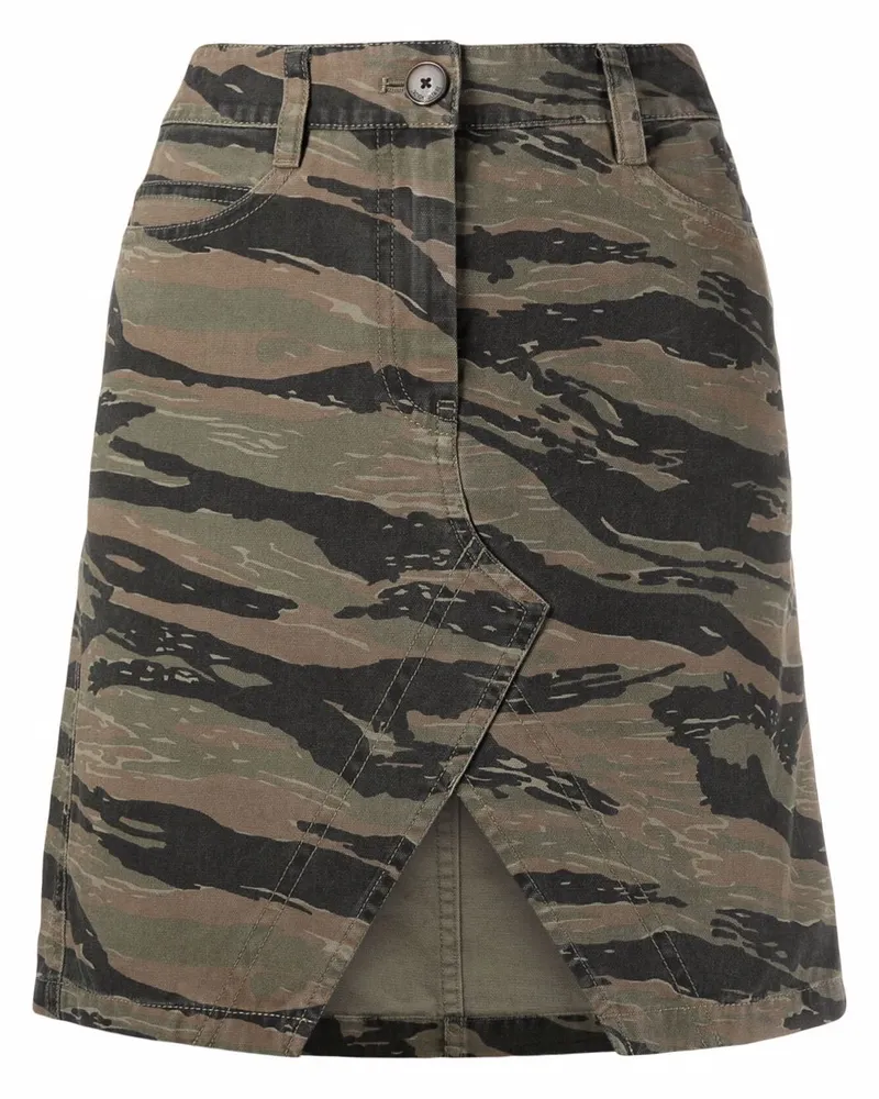 Zadig & Voltaire A-Linien-Rock mit Camouflage-Print Grün