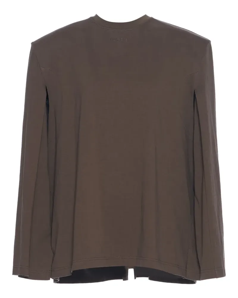 pushBUTTON T-Shirt mit Schulterpolstern - Grün Grün