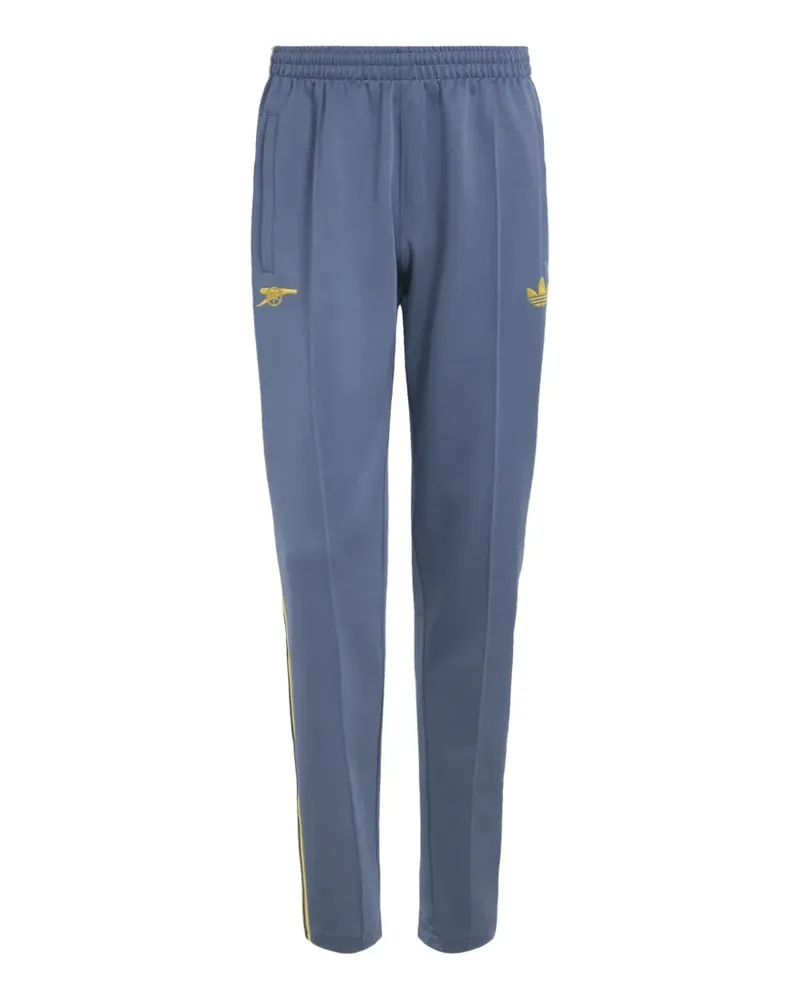 adidas logo-embroidered side-stripe track pants - Blau Blau