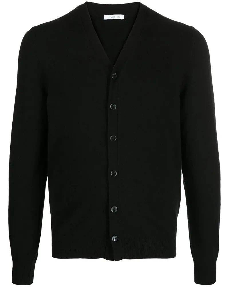 Malo Cardigan mit V-Ausschnitt - Schwarz Schwarz