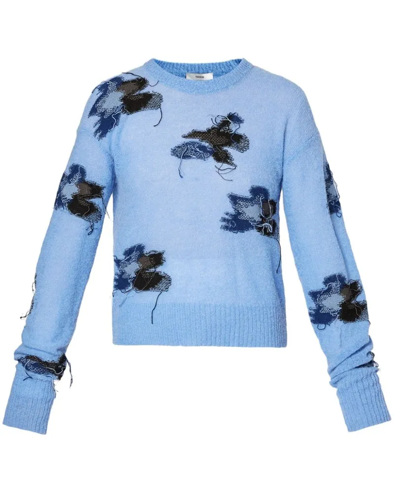 Erdem Gestrickter Intarsien-Pullover Blau