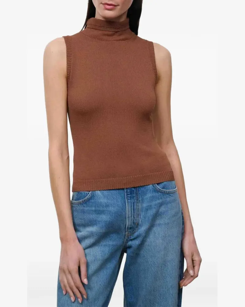 STAUD Montclair sleeveless roll-neck tank top - Braun Braun