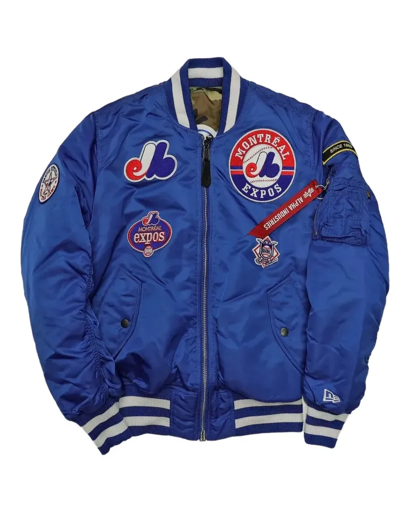 New Era x Alpha Industries Montreal Expos reversible bomber jacket - Blau Blau