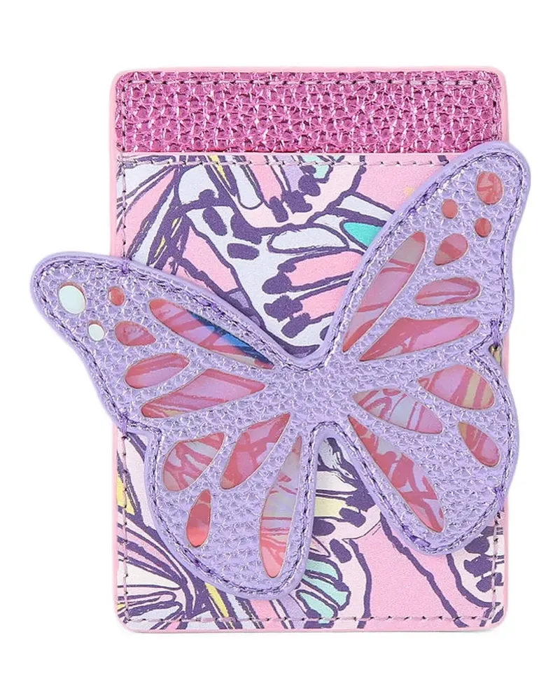 Kurt Geiger butterfly-motif printed card holder - Rosa Rosa