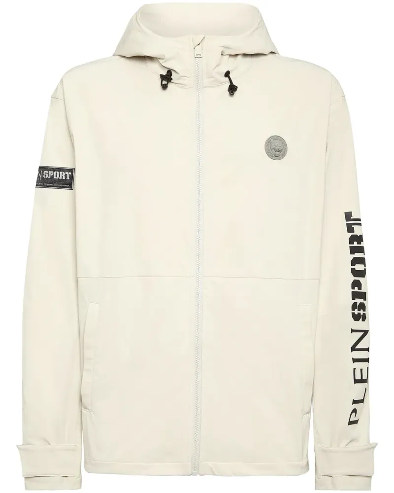 Philipp Plein Windbreaker mit Logo-Print - Grau Grau