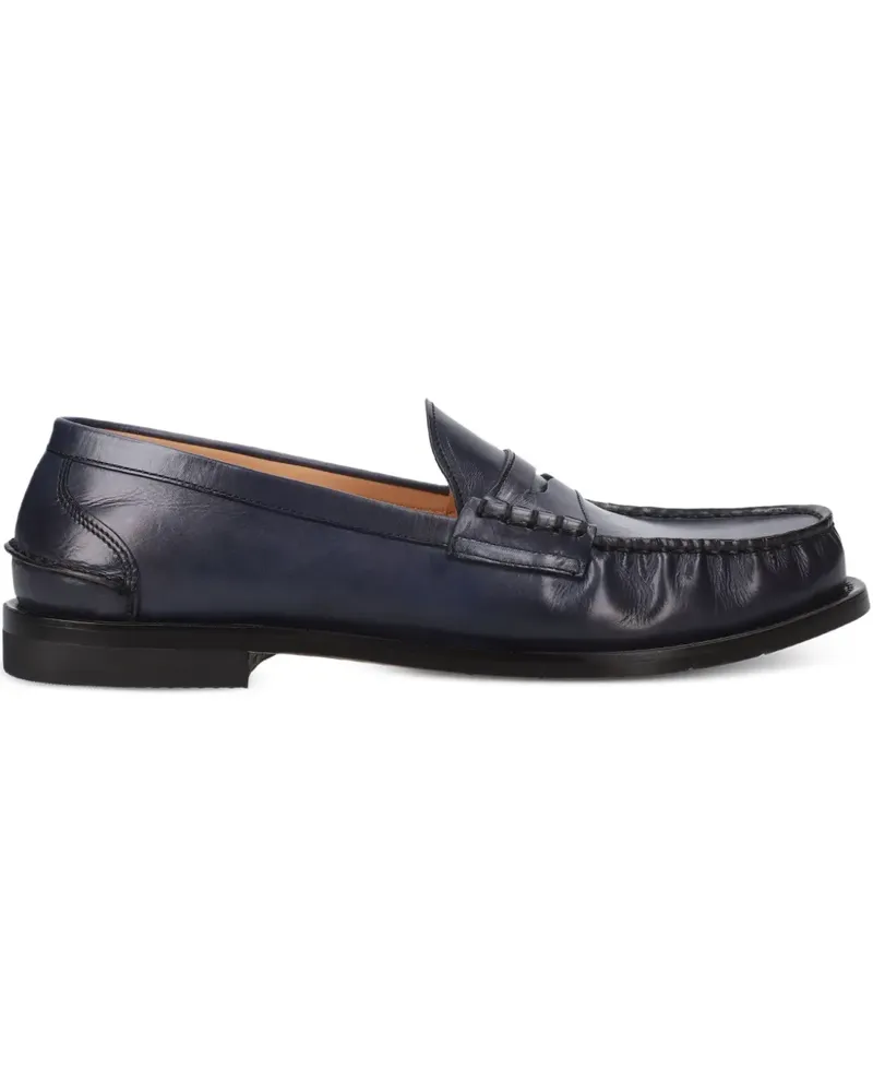 Premiata Penny-Loafer aus Leder - Blau Blau