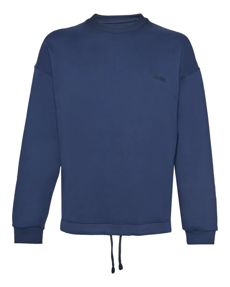 Ermenegildo Zegna drawstring crew-neck sweatshirt - Blau Blau