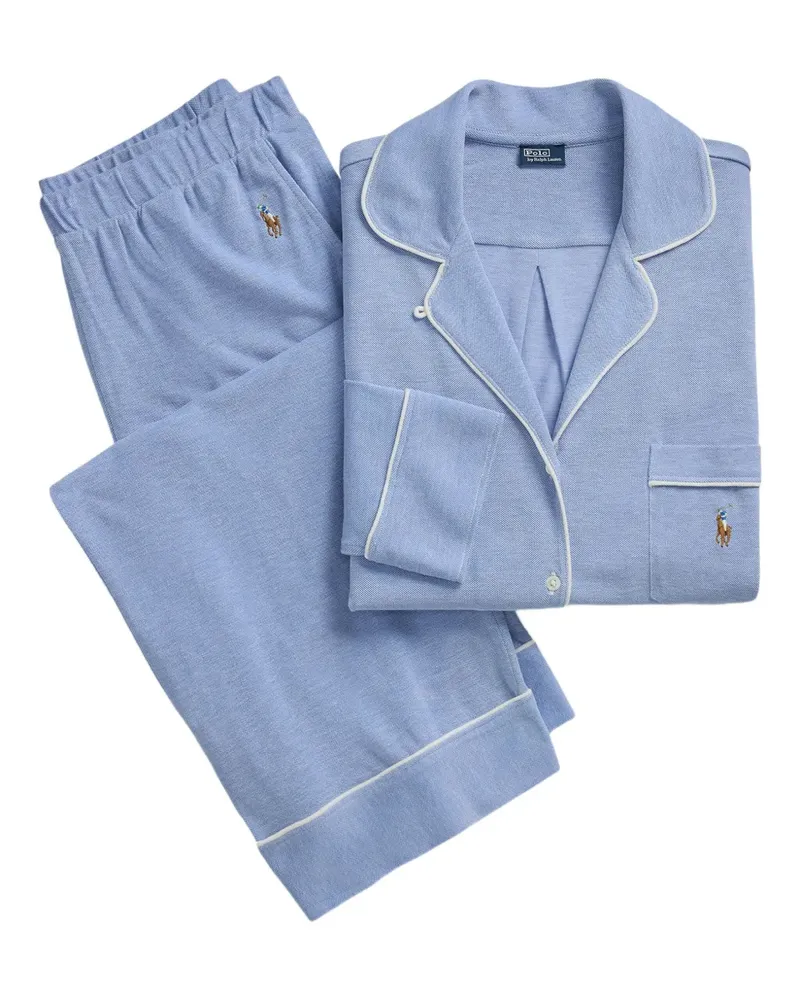 Ralph Lauren Pyjama mit Logo-Stickerei - Blau Blau